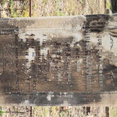 McMASTER Maria Rebecca -1913