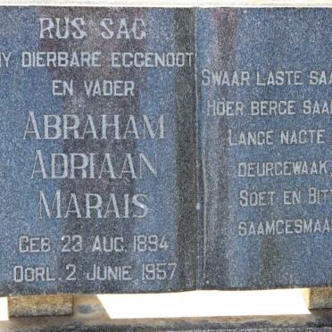 MARAIS Abraham Adriaan 1894-1957