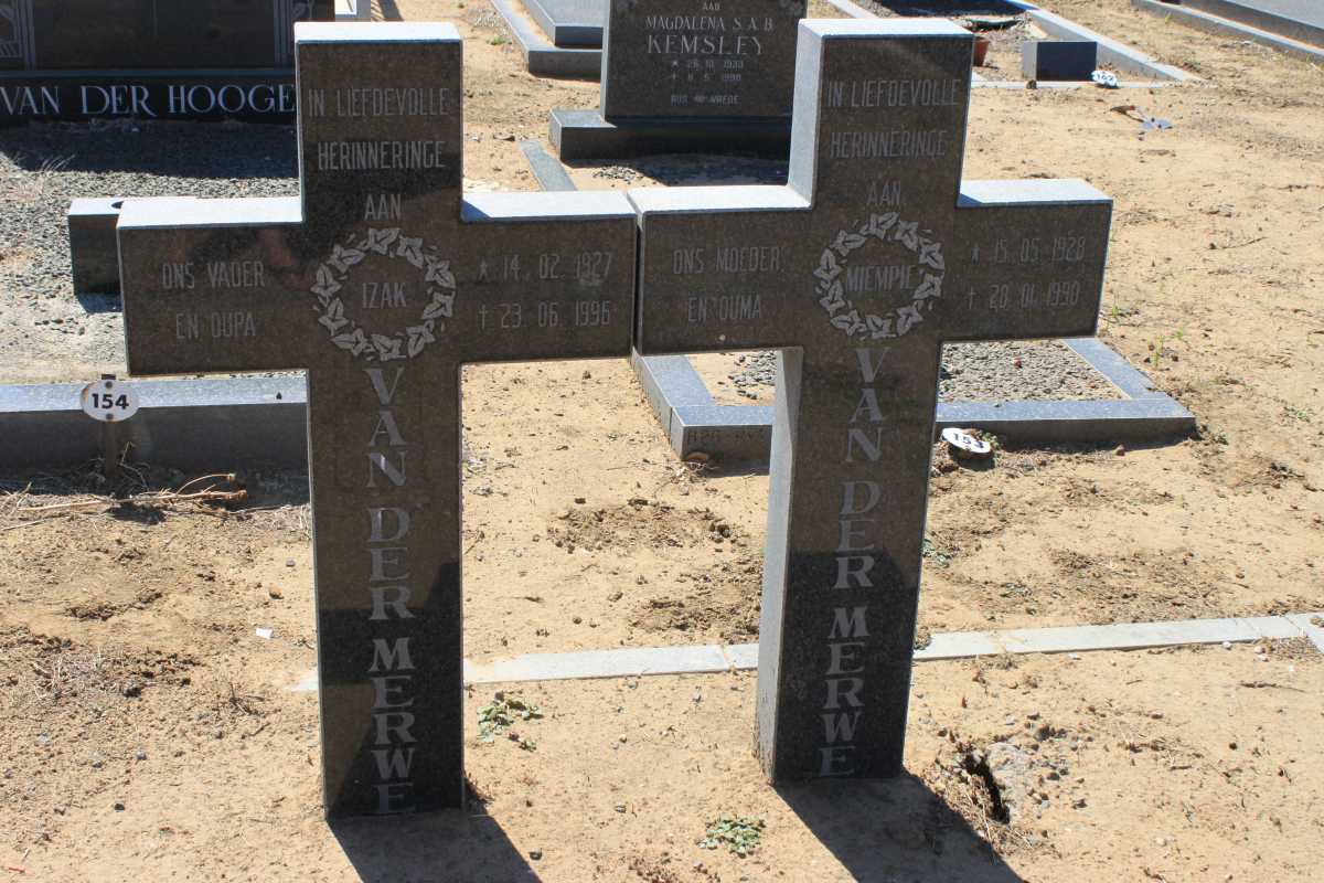 MERWE Izak, van der 1927-1996 &amp; Miempie 1928-1990