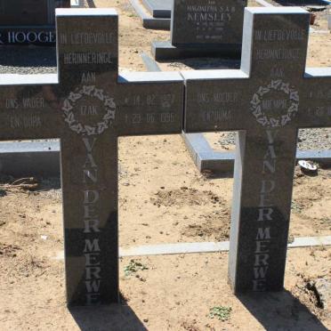 MERWE Izak, van der 1927-1996 &amp; Miempie 1928-1990