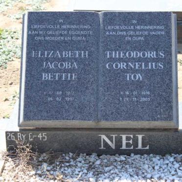 NEL Theodorus Cornelius 1916-2003 &amp; Elizabeth Jacoba 191?-1997