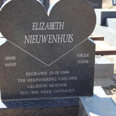 NIEUWENHUIS Elizabeth 1932-1998