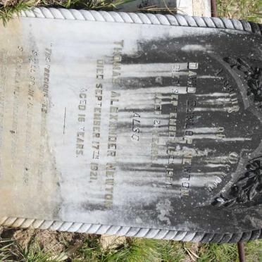 NEWTON David Dunlop -1921 :: NEWTON Thomas Alexander -1921