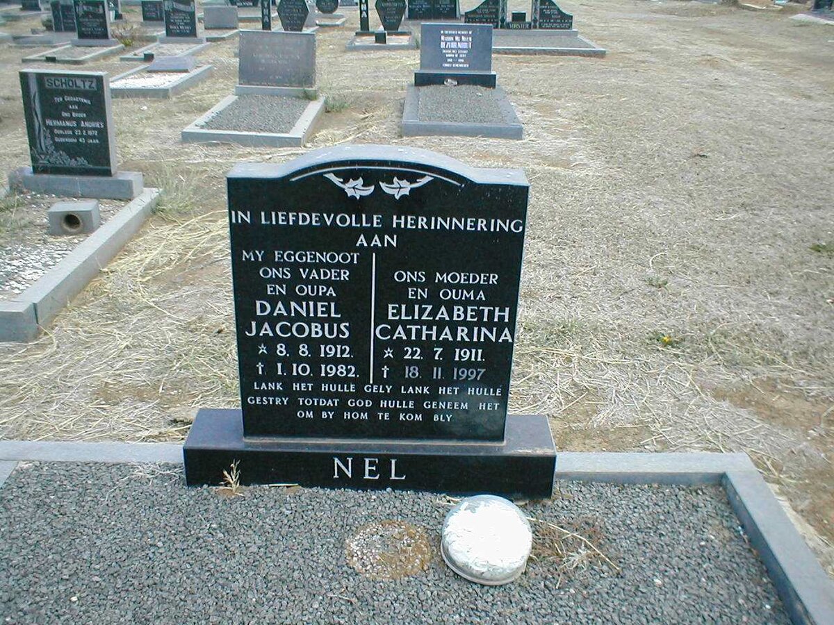 NEL Daniel Jacobus 1912-1982 &amp; Elizabeth Catharina 1911-1997