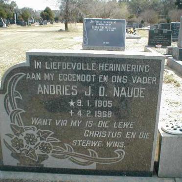 NAUDE Andries J.D. 1905-1968