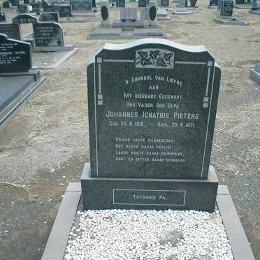 PIETERS Johannes Ignatius 1915-1971