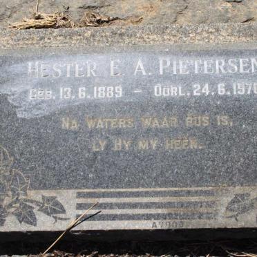 PIETERSEN Hester E.A. 1889-1970