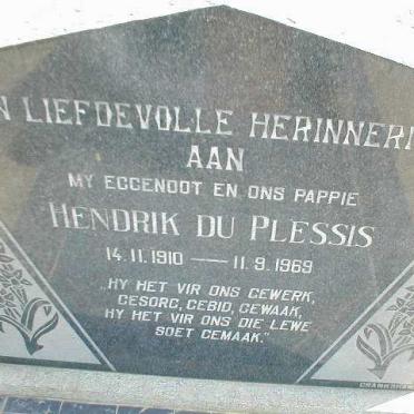 PLESSIS Hendrik, du 1910-1969