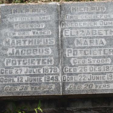 POTGIETER Marthinus Jacobus 1878-1945 &amp; Elizabeth Maria STOOP 1877-1968