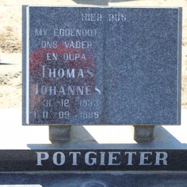 POTGIETER Thomas Johannes 1933-1989