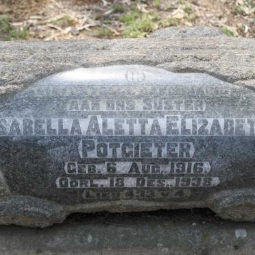 POTGIETER Isabella Aletta Elizabeth 1916-1938