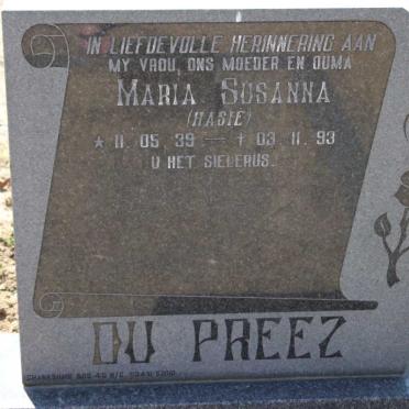 PREEZ Maria Susanna, du 1939-1993 