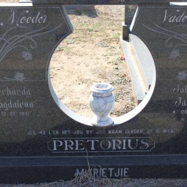 PRETORIUS Johannes Jacobus 1923-1986 &amp; Gerharda Magdalena 1931- 