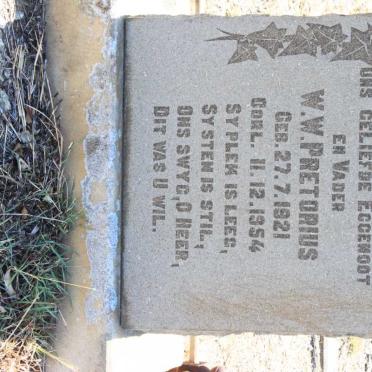 PRETORIUS W.W. 1921-1954