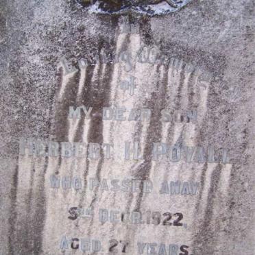 POVALL Herbert H. -1922