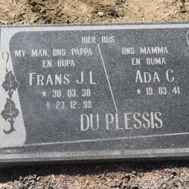 PLESSIS Frans J.L., du 1938-1998 &amp; Ada C. 1941-