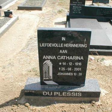 PLESSIS Anna Catharina, du 1916-2001