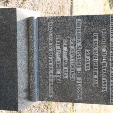 PLESSIES Andries Stephanus, du 1888-1958 &amp; Johanna Susanna BREYTENBACH 1893-1961