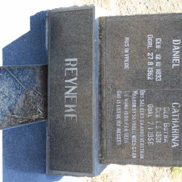 REYNEKE Andries Daniel 1893-1962 &amp; Susara Catharina BOTHA 1901-1956