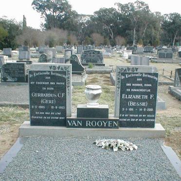 ROOYEN Gerhardus C.F., van 1905-1963 &amp; Elizabeth F. 1911-2001