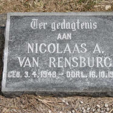 RENSBURG Nicolaas A., van 1948-1948