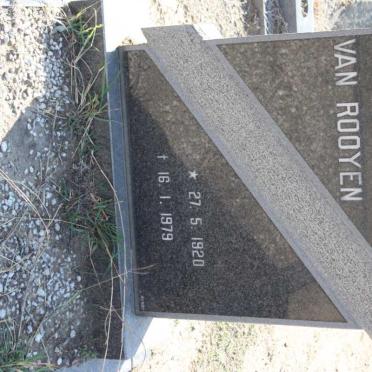 ROOYEN Lukas Wilhelm, van 1920-1979