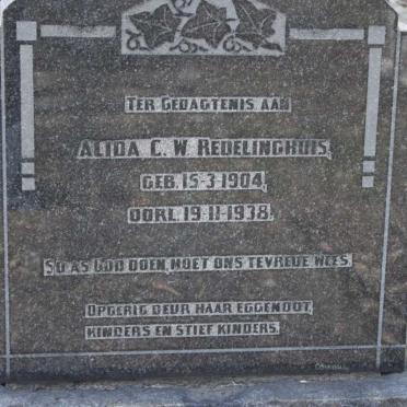 REDELINGHUIS Alida C.W. 1904-1938