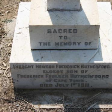 RUTHERFOORD Iysaght Howson Frederick -1911