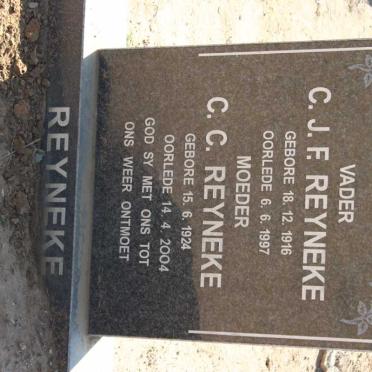REYNEKE C.J.F. 1916-1997 &amp; C.C. 1924-2004