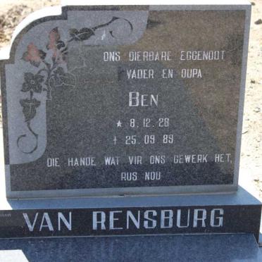 RENSBURG Ben, van 1928-1989