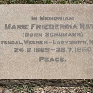 RATH Marie Friederika nee SCHUMANN 1869-1950