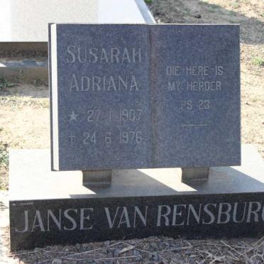 RENSBURG Susarah Adriana, Janse van 1907-1976