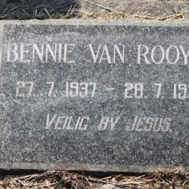 ROOYEN Bennie, van 1937-1937