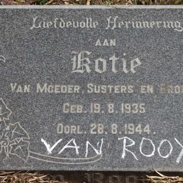 ROOYEN Kotie, van 1935-1944