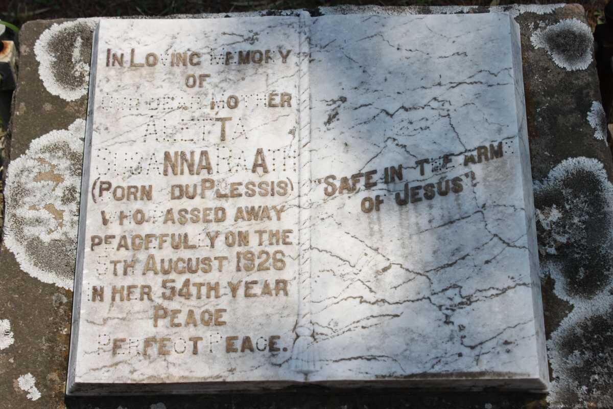 RAATH Aletta Susanna  nee DU PLESSIS -1926