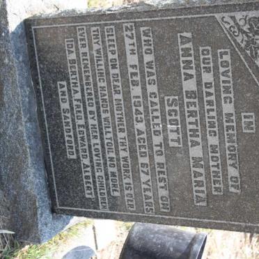 SCOTT Anna Bertha Maria -1943