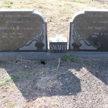 SWART Jacobus J.H. 1932- &amp; Martha D. CRONJE 1937-1992