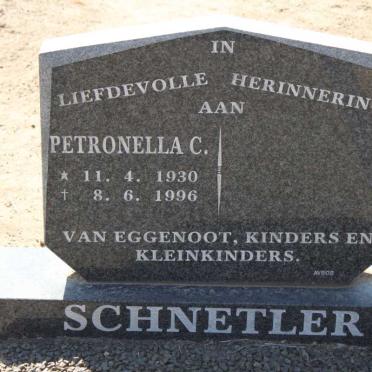 SCHNETLER Petronella C. 1930-1996