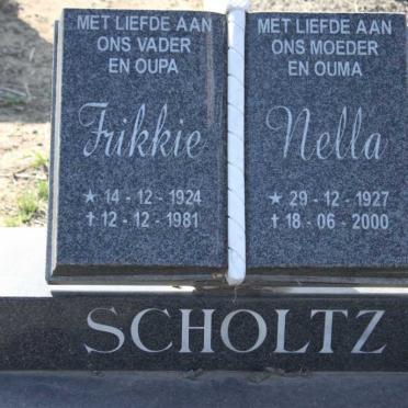 SCHOLTZ Frikkie 1924-1981 &amp; Nella 1927-2000