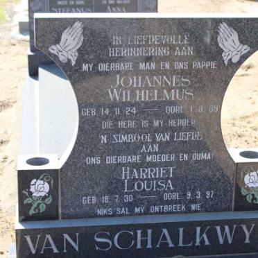 SCHALKWYK  Johannes Wilhelmus, van 1924-1989 &amp; Harriet Louisa 1930-1997