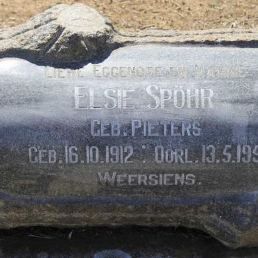 SPOHR Elsie nee PIETERS 1912-1957