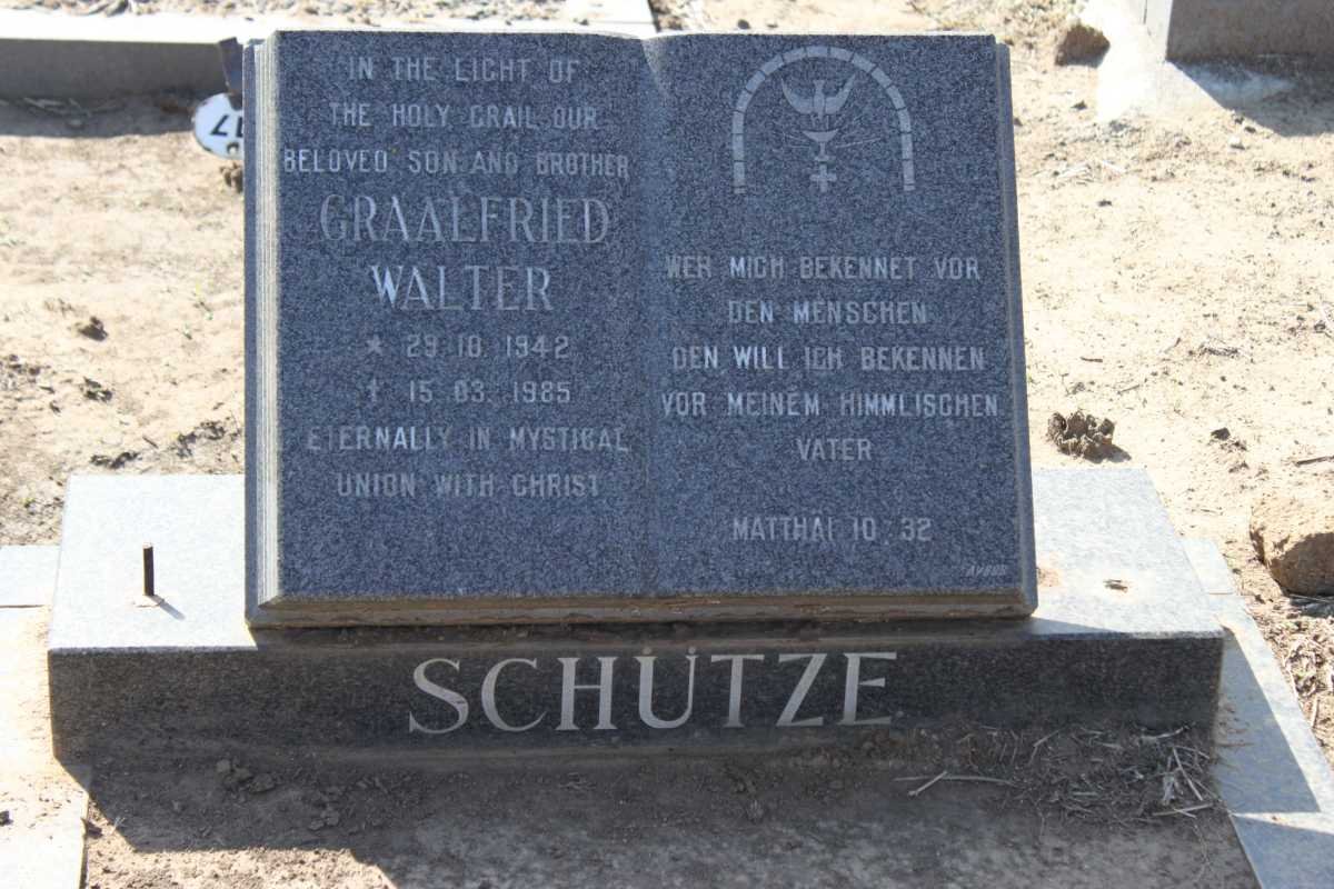 SCHUTZE Graalfried Walter 1942-1985