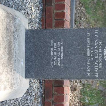 SCHYFF H.C., van der -1941