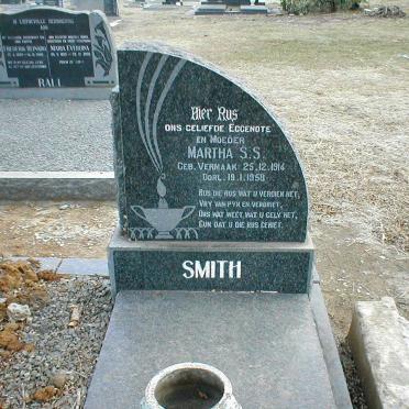SMITH Martha S.S. geb. VERMAAK 1914-1958