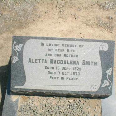 SMITH Aletta Magdalena 1929-1970