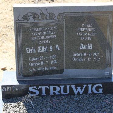 STRUWIG Daniel 1927-2002 &amp; Elsie S.M. 1930-1998