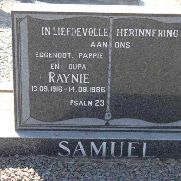 SAMUEL Raynie 1916-1986