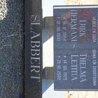 SLABBERT Dirk Hermanus 1924-1993 &amp; Thelma Letitia 1929-2002