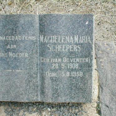 SCHEEPERS Magdelena Maria geb. VAN  DEVENTER 1908-1958
