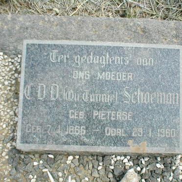 SCHOEMAN C.D.D. geb. PIETERSE 1866-1960